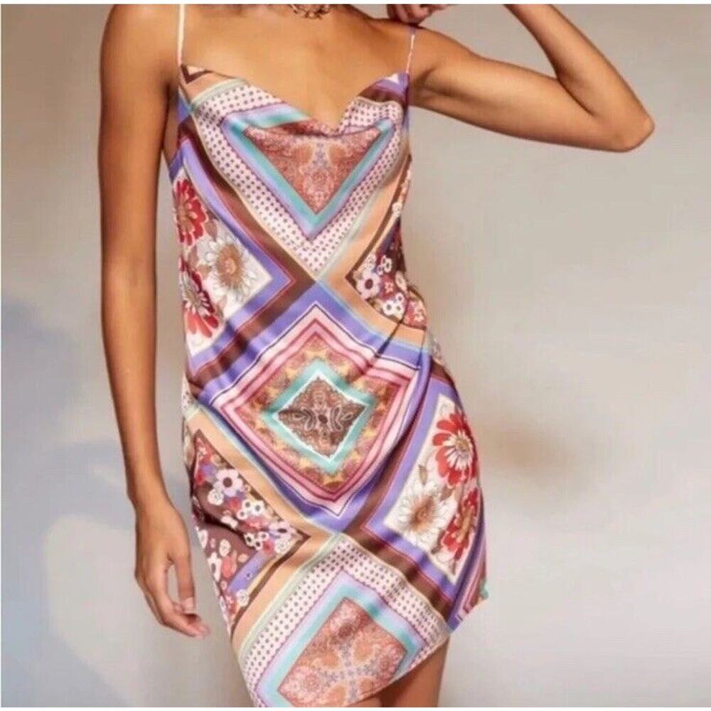 Urban Outfitters Mallory Cowl Neck Slip Dress Size M
